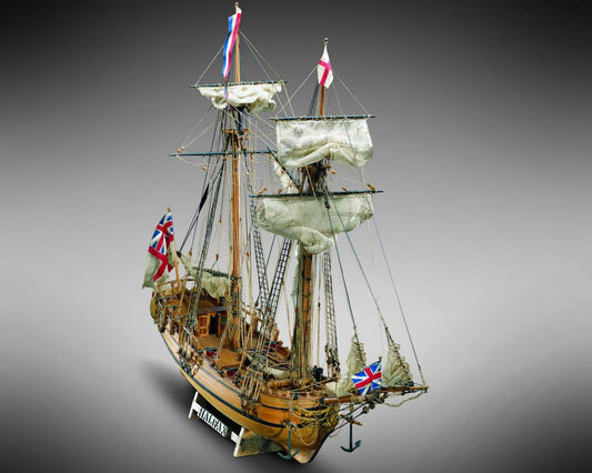 Dusek-Mamoli - Mamoli MV37 Halifax - Wood Plank-On-Bulkhead Ship Model Kit - Scale 1/54 - Length 590 mm (24")