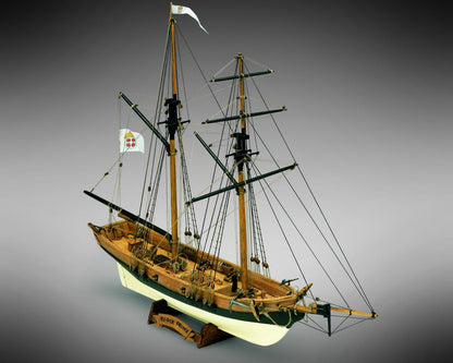 Model Shipways/Mamoli - Black Prince 1:57 Privateer  - Ben Franklin's Black Fleet -  Plank-On-Frame Model Ship Kit