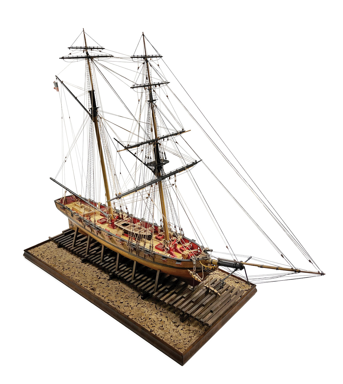 Model Shipways Prince de Neufchatel 1:64 Scale – Legendary War of 1812 American Privateer Brigantine Ship Model Kit