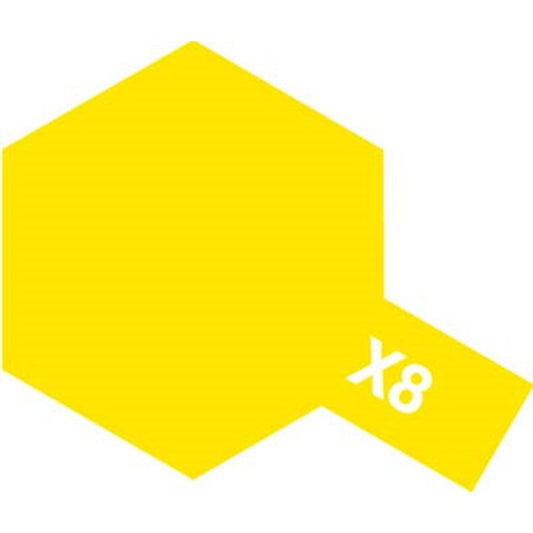 Tamiya - Gloss Acrylic Paint X-8 Lemon Yellow 23ml - #81008
