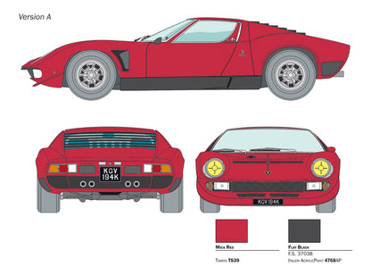 Italeri - Lamborghini Miura Jota SVJ 1:24