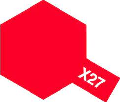 Tamiya - Gloss Acrylic Paint X-27 Clear Red 23ml - #81027