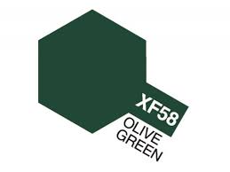 Tamiya - Flat Acrylic Paint XF-58 Olive Green 23ml - #81358
